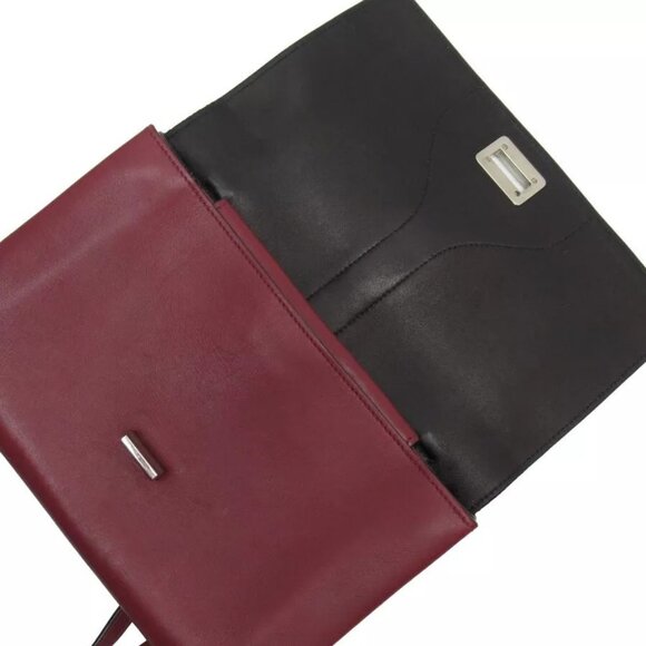 Auth PRADA Shoulder Bag Dark Red leather - Picture 5 of 13